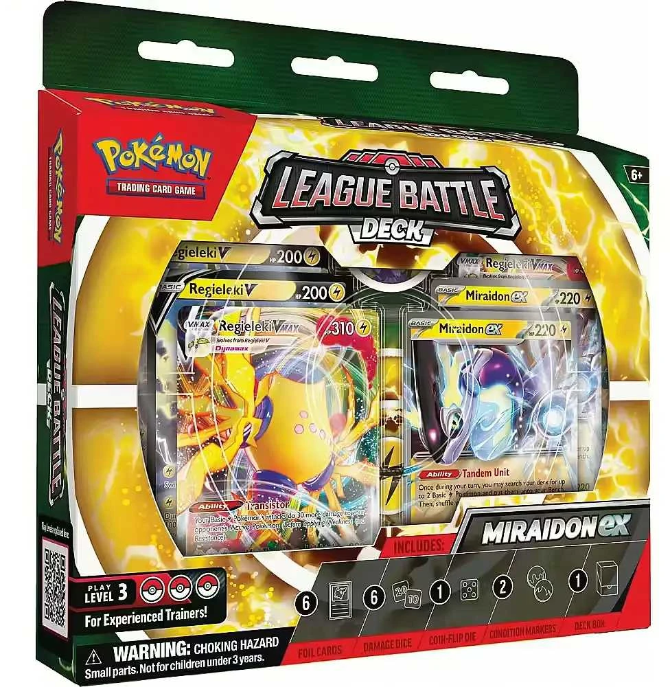 Pokémon TCG Miraidon ex League Battle kovinė kortų kaladė