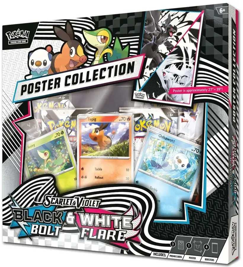 The Pokemon Pokemon TCG: Scarlet & Violet 10.5 - Juodas Bolt & Baltas Flare Unova Poster Collection