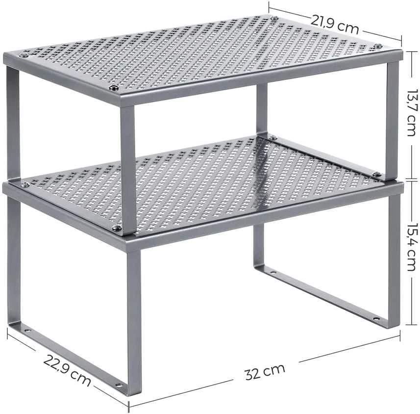 Songmics 2 metalinių virtuvės organizatorių rinkinys