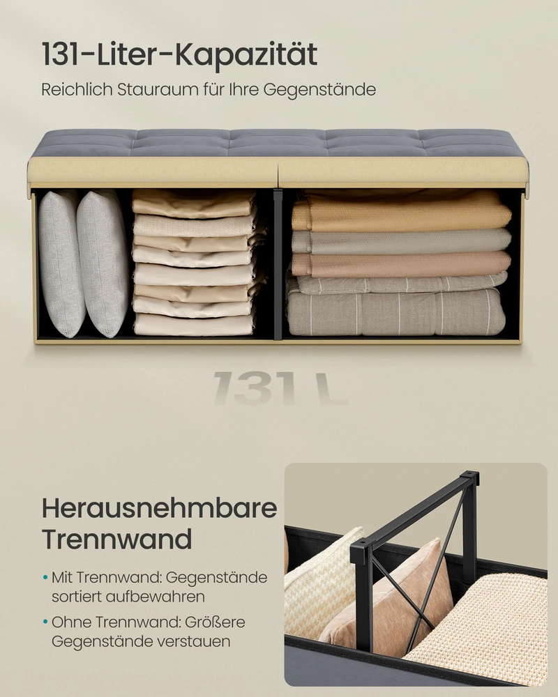 Songmics Pufas 38 × 110 × 38 cm