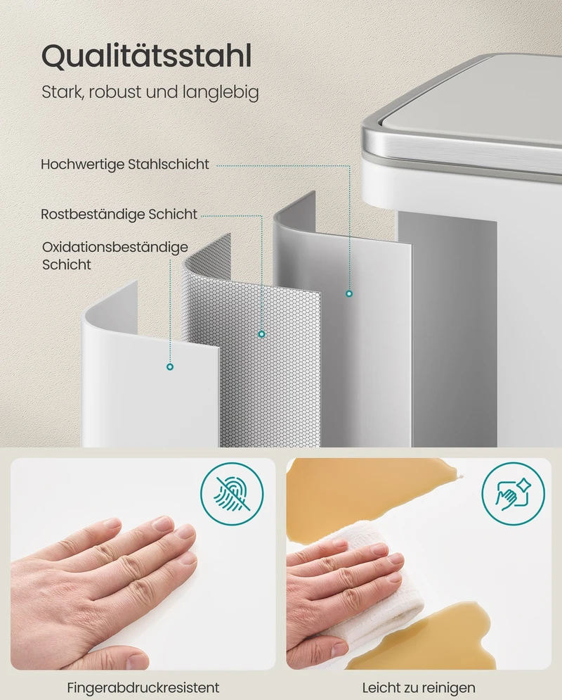 Songmics Šiukšliadėžė 50 l