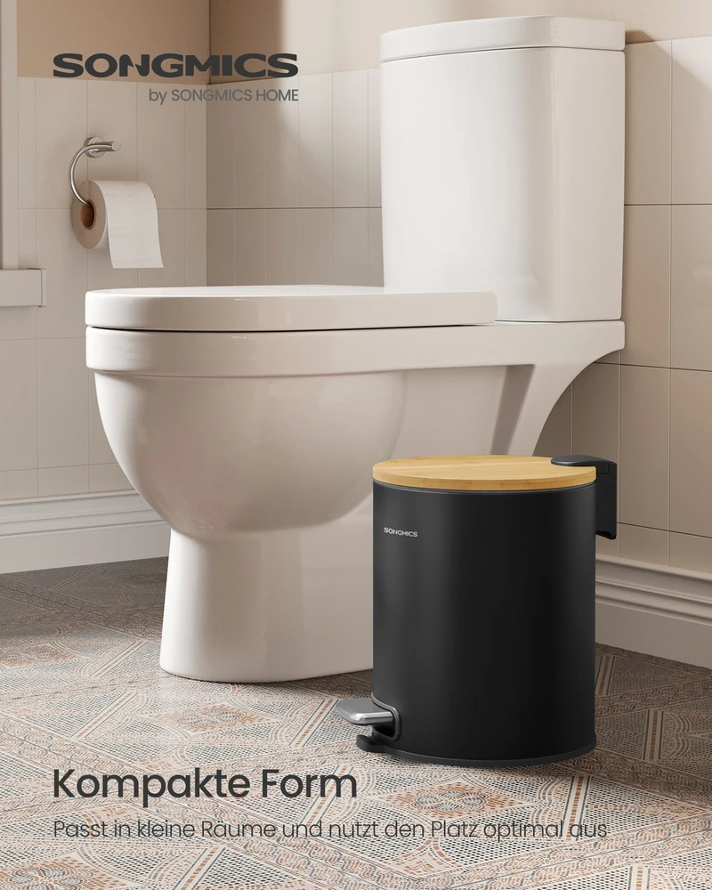 Songmics Šiukšliadėžė 6 l