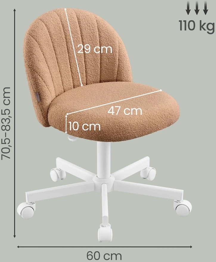 Songmics Kėdė karamelės ruda
