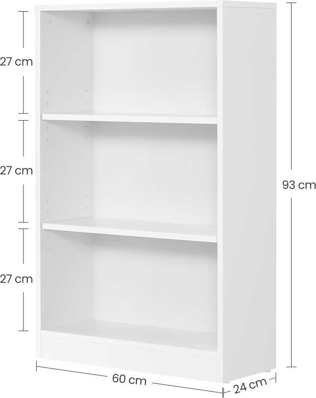 Songmics Vasagle Lentyna su 3 skyriais, balta