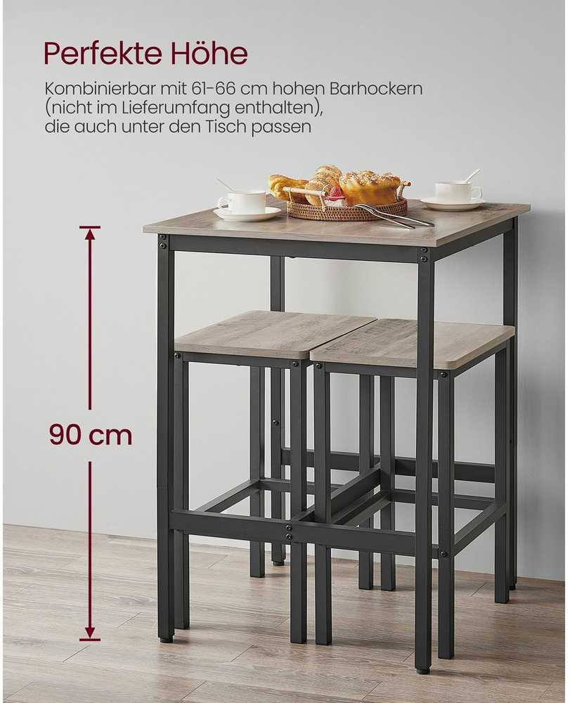 Vasagle Baro stalas 60 x 60 x 92 cm