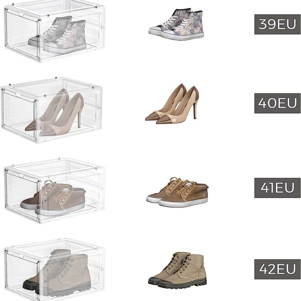 Songmics Batų dėžės baltos spalvos