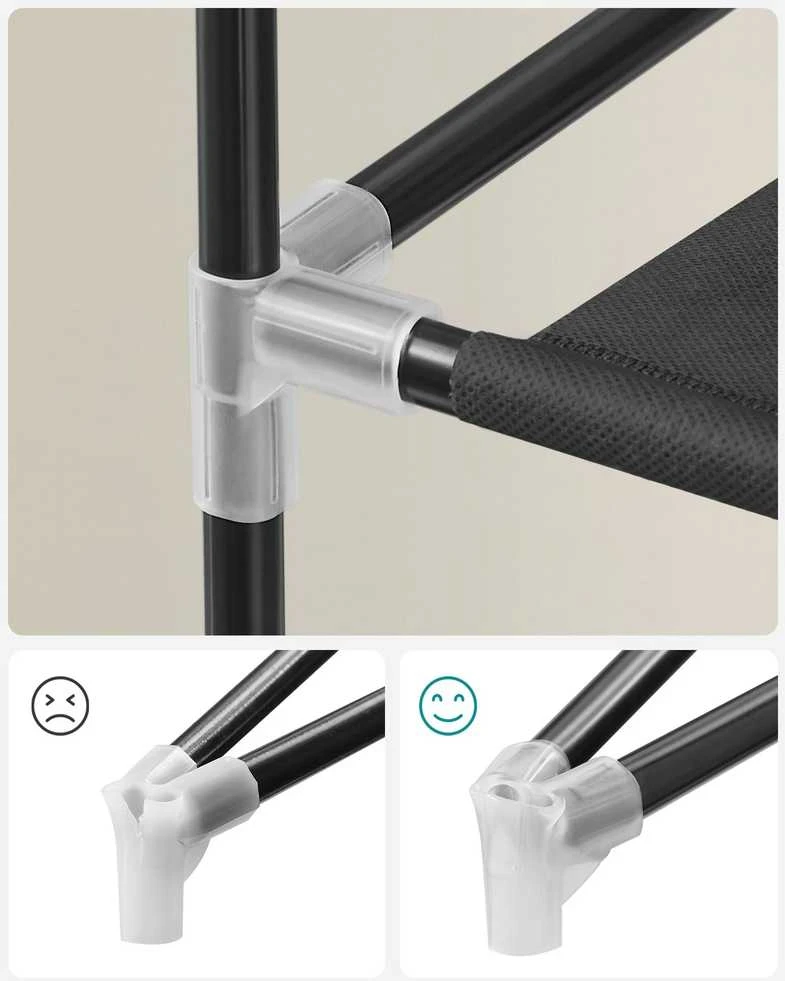 Batų lentyna su užvalkalu 88 cm juoda