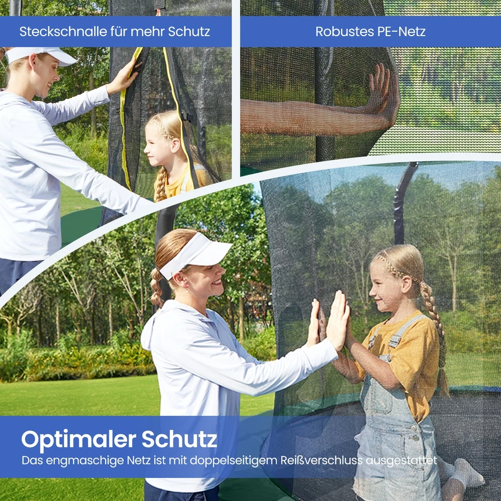 Songmics Trampolin 305 cm, Gartentrampolin, mit Sicherheitsnetz