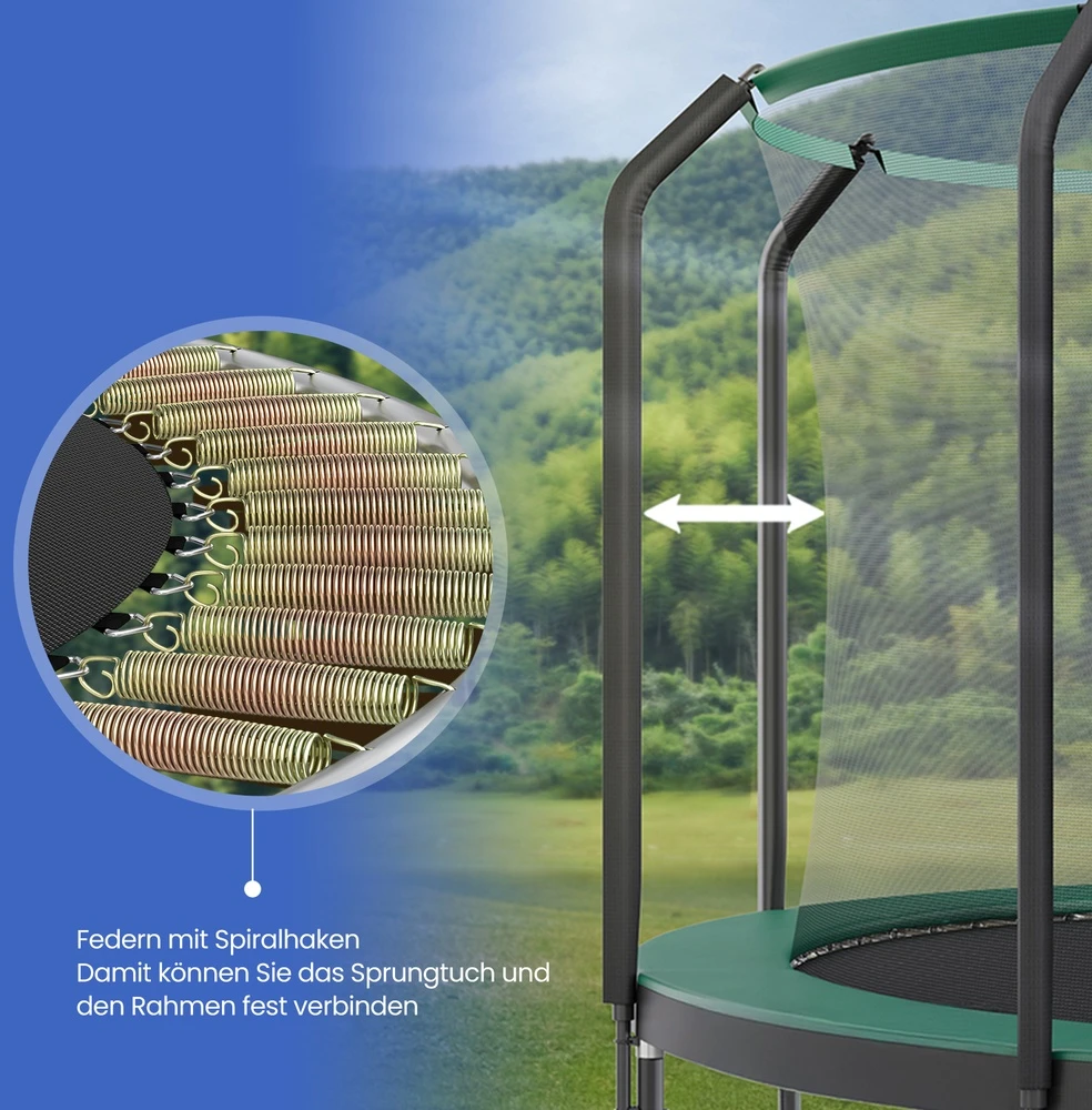 Songmics Trampolin 305 cm, Gartentrampolin, mit Sicherheitsnetz
