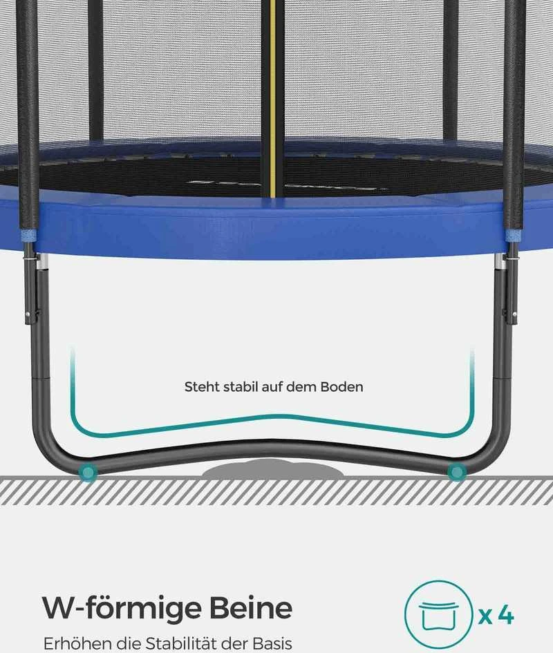 Songmics Trampolin 366 cm dunkelblau