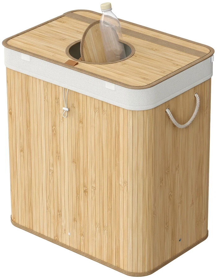 Songmics Bambukinis butelių surinkimo konteineris 120 L