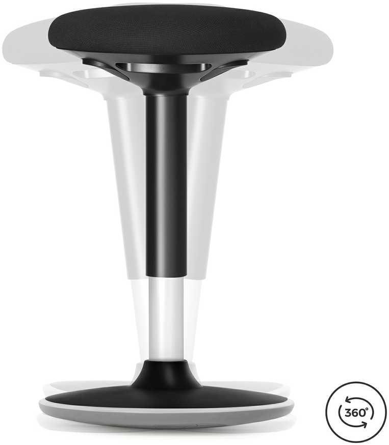 Songmics Darbo taburetė 50-65 cm juoda