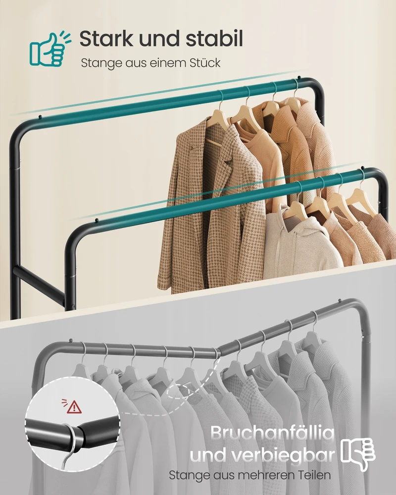Songmics Drabužių stovas 46,5 x 110 x 155,5 cm