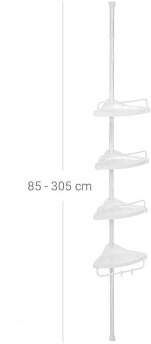 Songmics Dušo lentyna 85-305 cm Balta