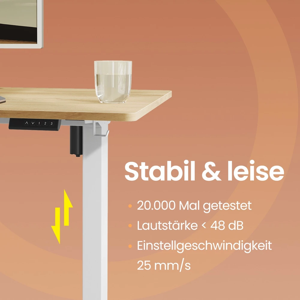 Songmics Stalo rėmas 59,6 × (90-140) × (72-120) cm