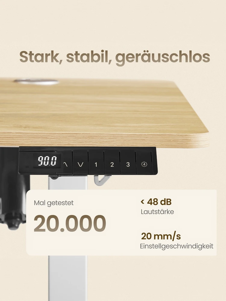 Songmics Elektrinis aukščio reguliuojamas stalas, 120,1 x 60