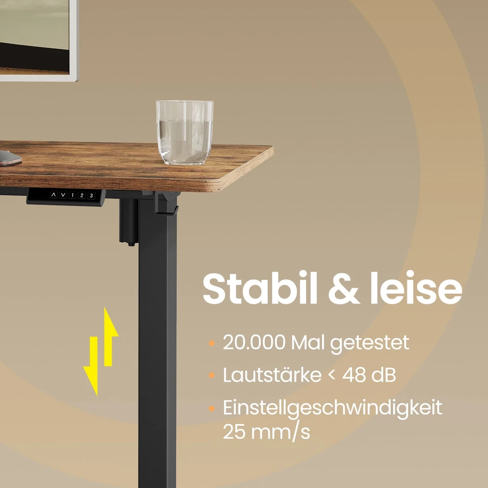 Songmics Elektrinis reguliuojamo aukščio stalo rėmas be stalviršio