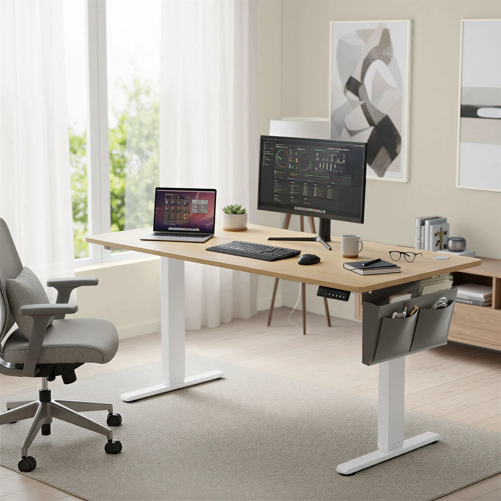 Songmics Reguliuojamo aukščio stalas 160 x 70 x 72-120cm
