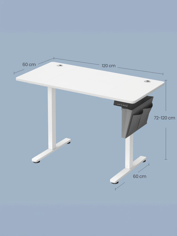 Songmics Reguliuojamo aukščio rašomasis stalas 120,1 x 60 cm