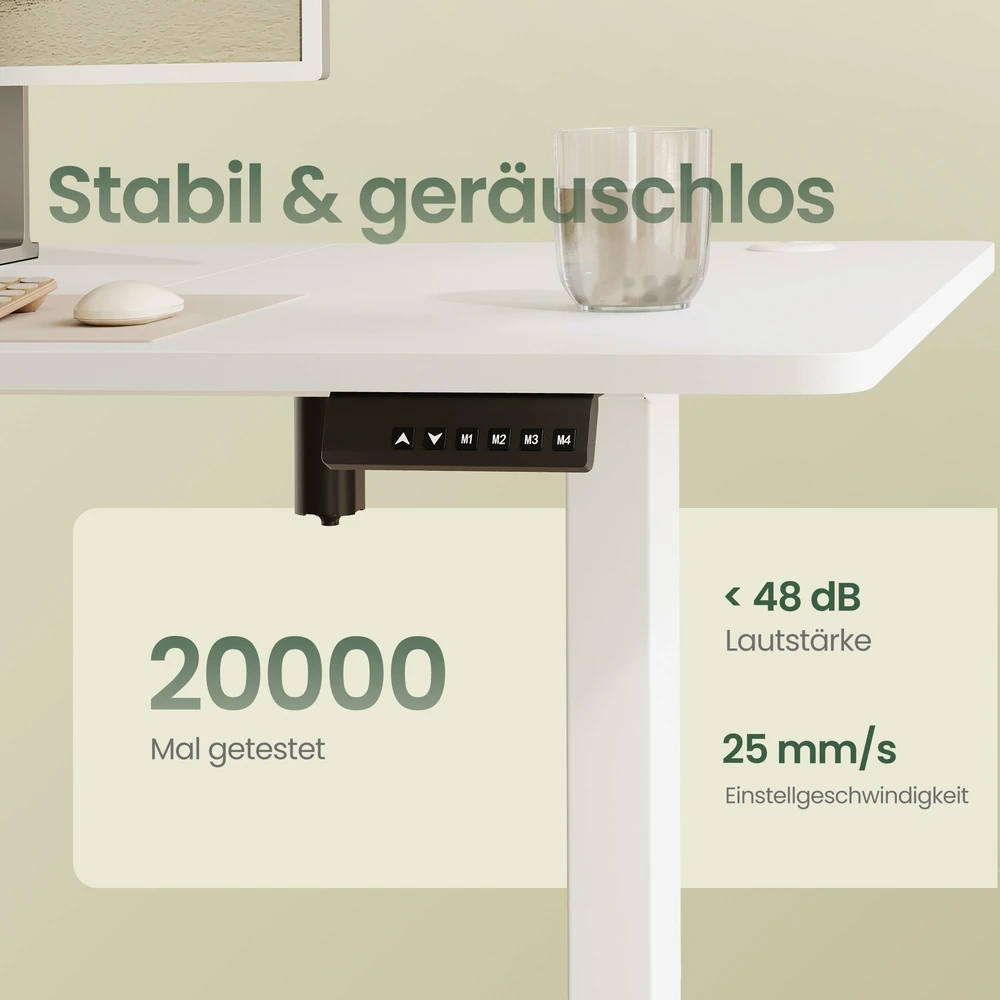 Songmics Reguliuojamo aukščio stalas 120,1 x 60 x 72,1-120,1cm