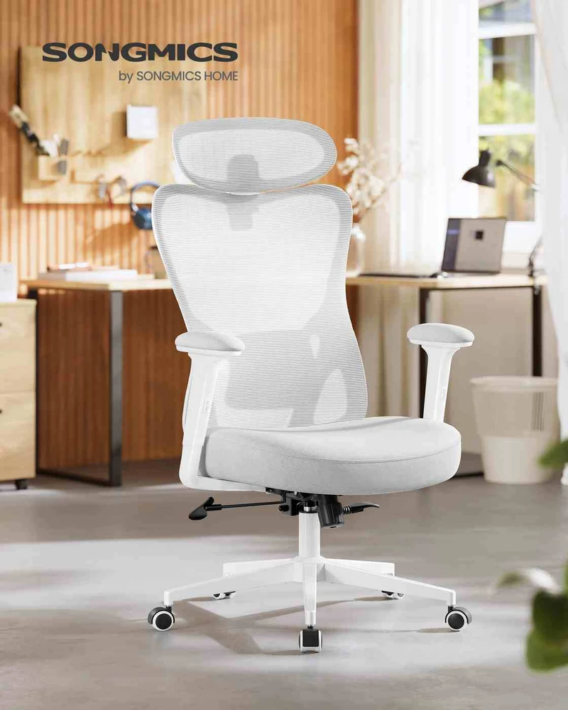 Songmics Ergonomiška biuro kėdė reguliuojama atrama