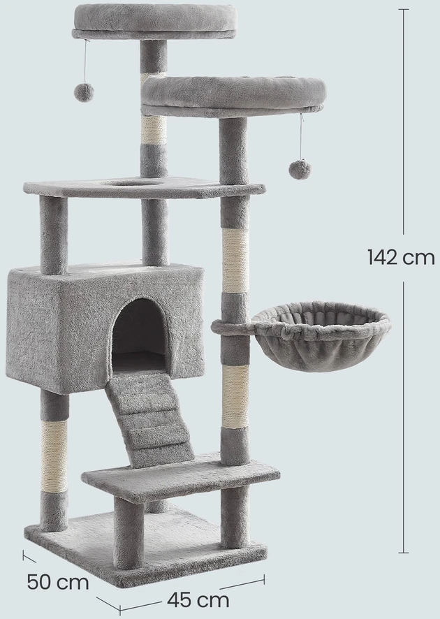 Songmics Kačių draskyklė 142 cm