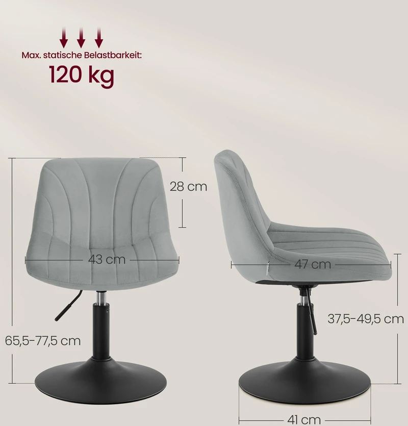 Songmics Makiažo kėdė 47 × 43cm