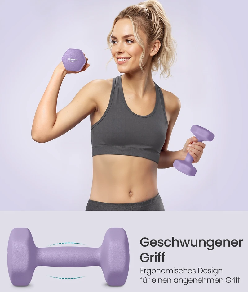 Songmics Hanteliai 2 vnt. rinkinys jėgos treniruotės fitnesas namuose