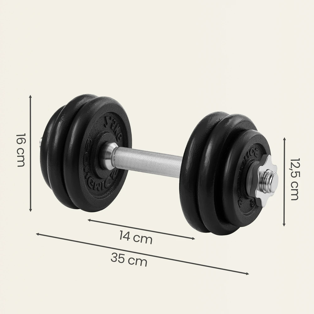 Songmics Hanteliai, 2 x 15 kg, ketaus hanteliai