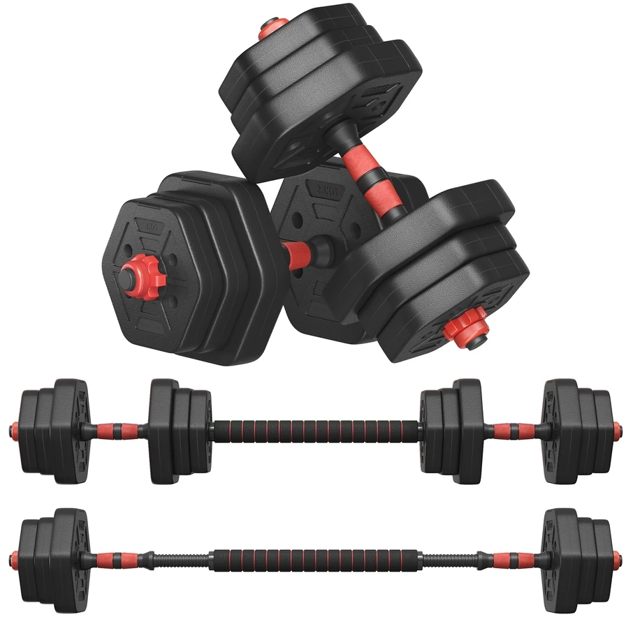 Songmics Svarmenų rinkinys 20 kg juoda
