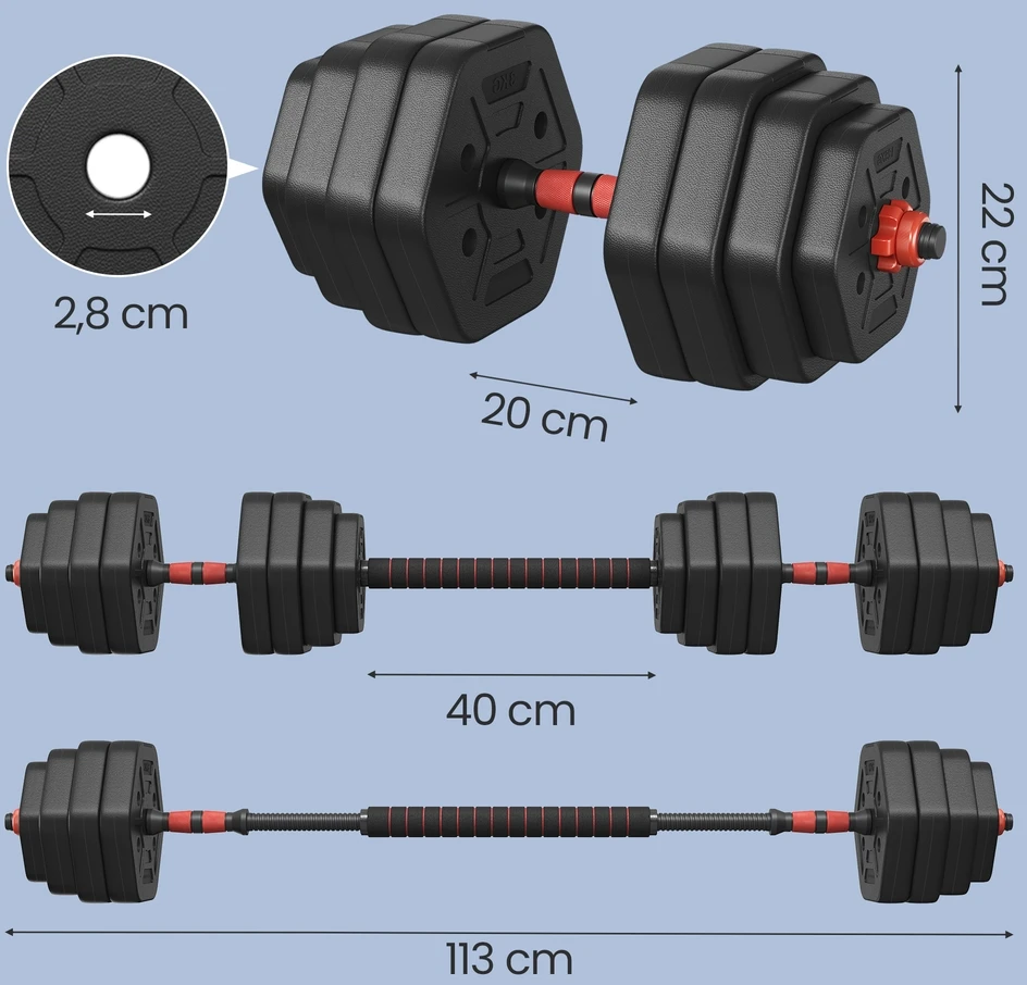 Songmics Hanteliai 40 kg