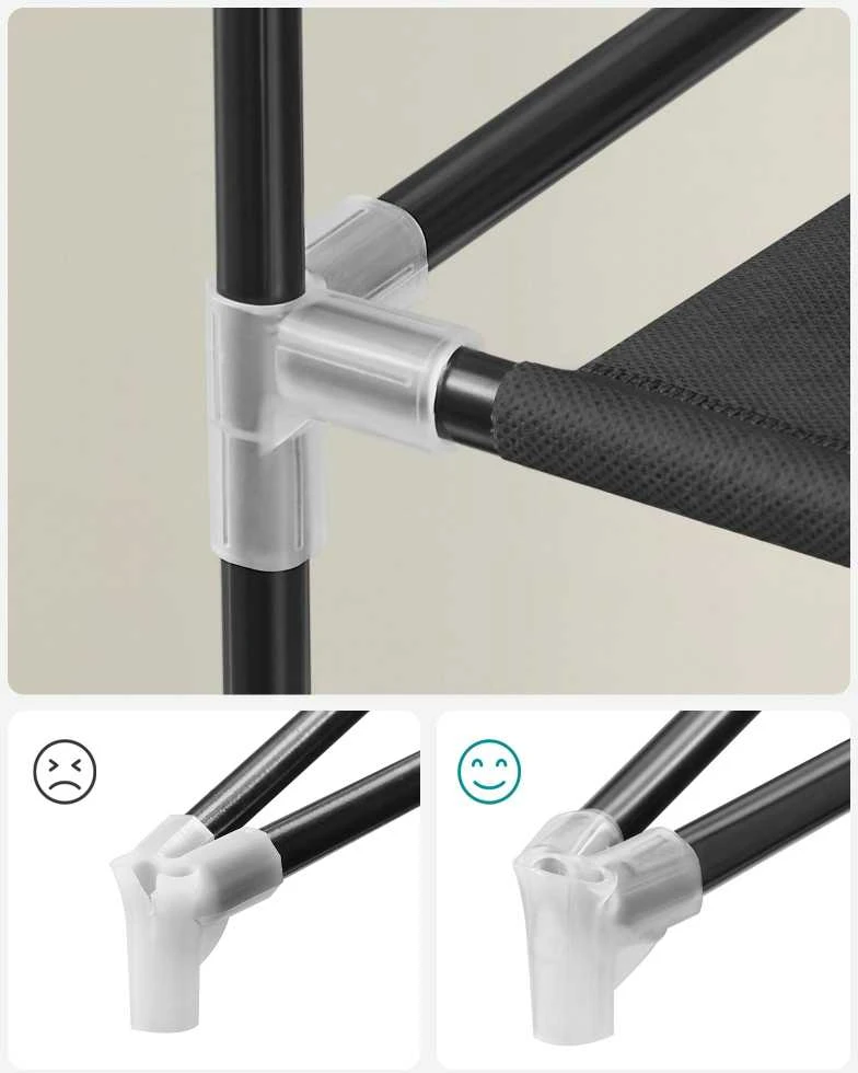 Batų lentyna su užvalkalu 88 cm juoda