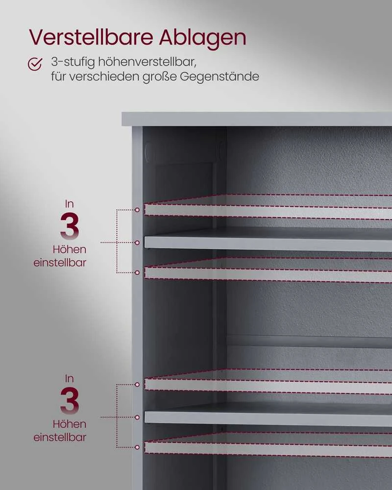 Vasagle Waschbeckenunterschrank extra lang mit 2 Türen