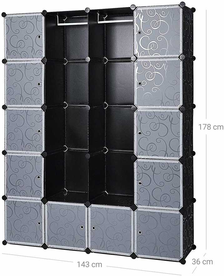 Songmics Atviros kelnių pakabos 20 vienetų pilkos spalvos
