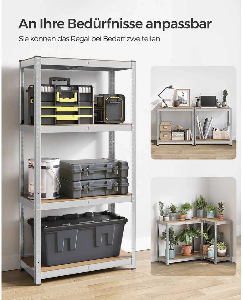 Songmics Sunkiasvorė sidabrinė lentyna
