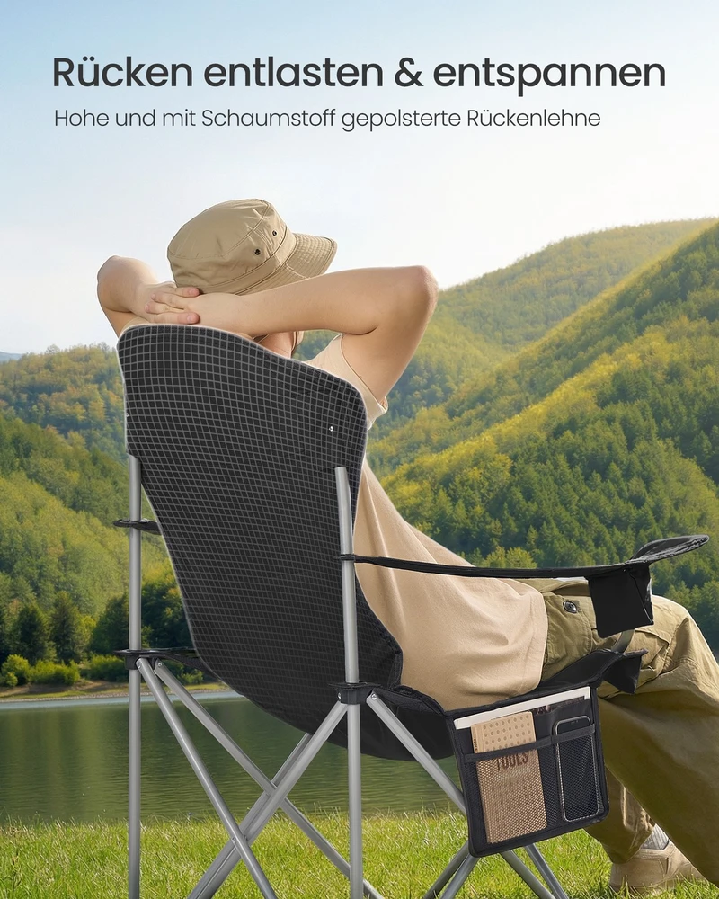 Songmics Kempingo kėdė 61 x 93 x 108 cm