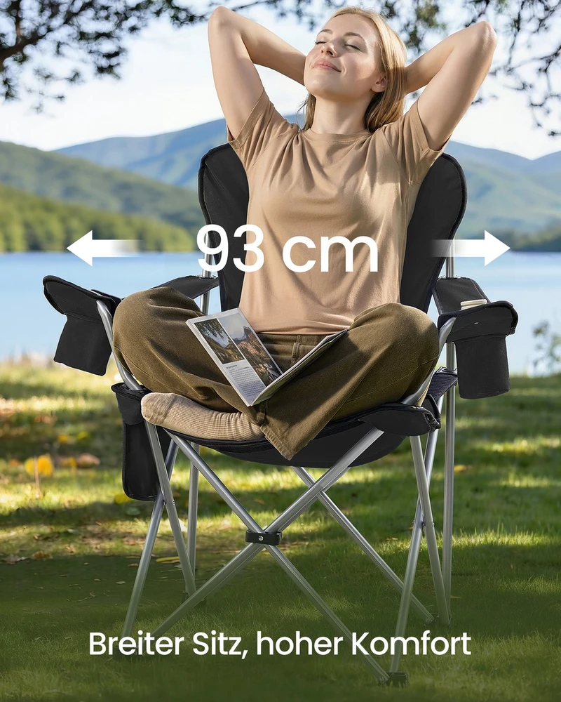 Songmics Kempingo kėdė 61 x 93 x 108 cm
