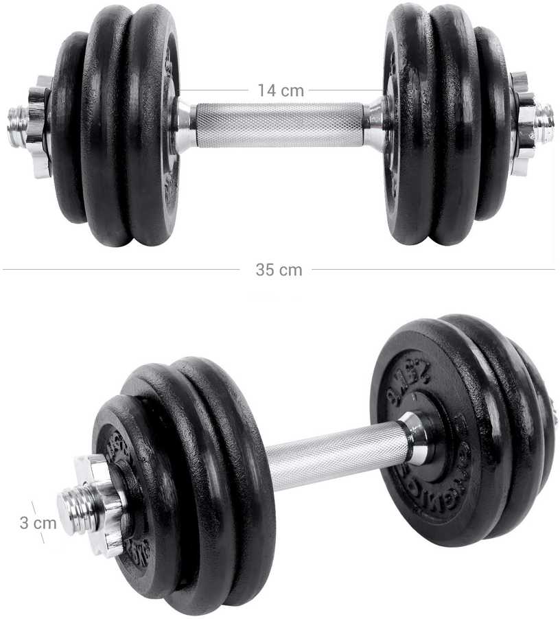 Songmics Ketaus hantelių rinkinys 30 kg