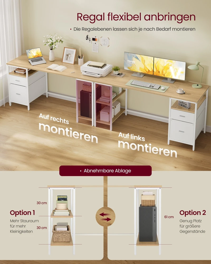 Songmics Kompiuterinis stalas 160 × 60 × 76 cm