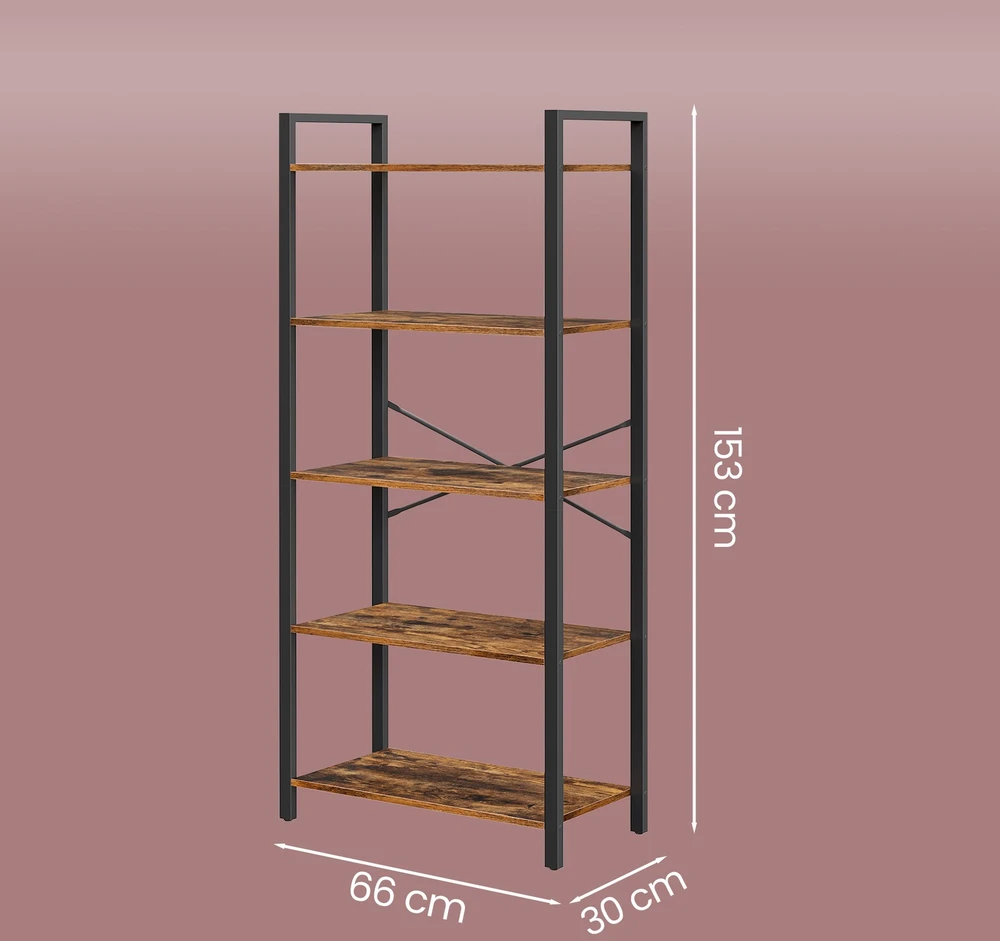 Songmics Knygų lentyna 66 x 30 x 153 cm