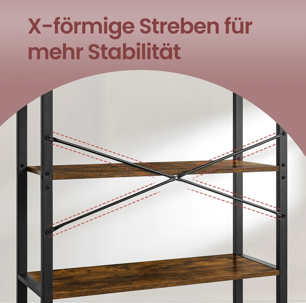 Songmics Knygų lentyna 66 x 30 x 153 cm