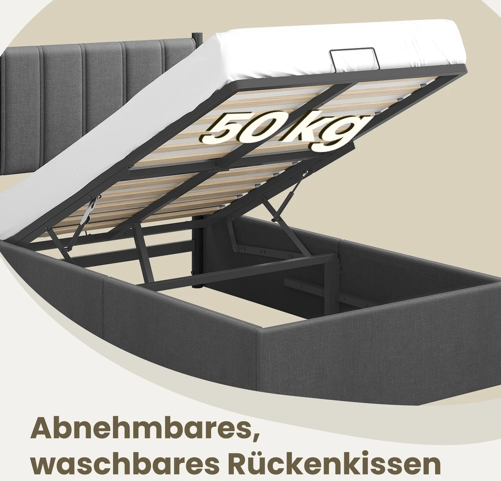 Lova Songmics Lovos rėmas 90 × 200 cm