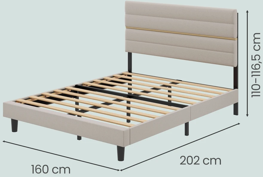 Songmics Lovos rėmas 160 x 200 cm