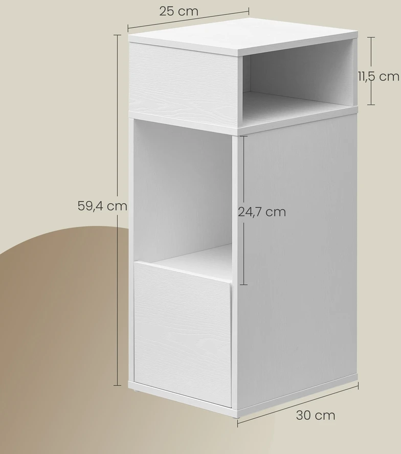 Songmics Naktinis staliukas 30 x 25 x 59,4 cm