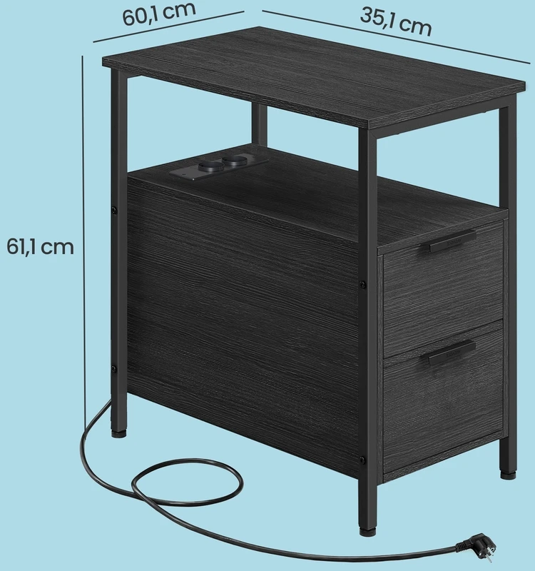 Songmics Naktinis staliukas 60 x 35 x 61 cm