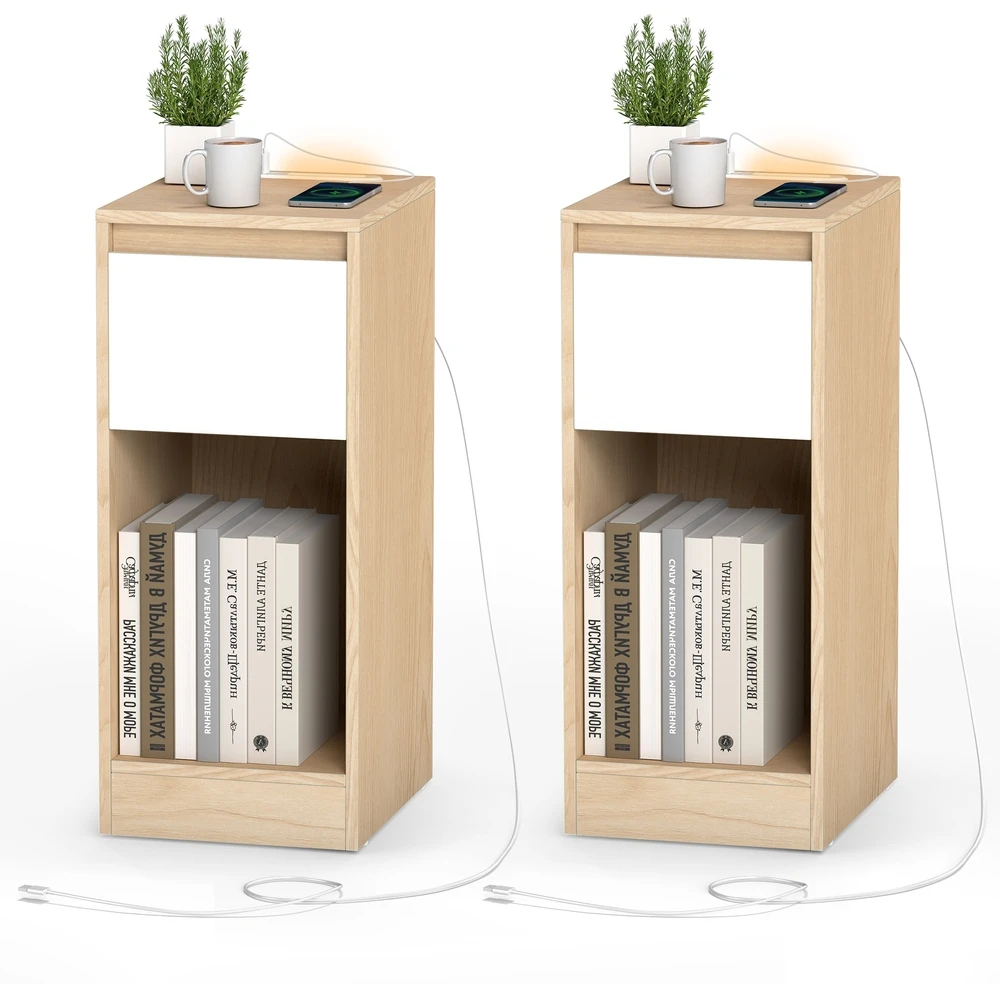 Songmics Naktinis staliukas 2vnt. 30 × 25 × 59,5 cm