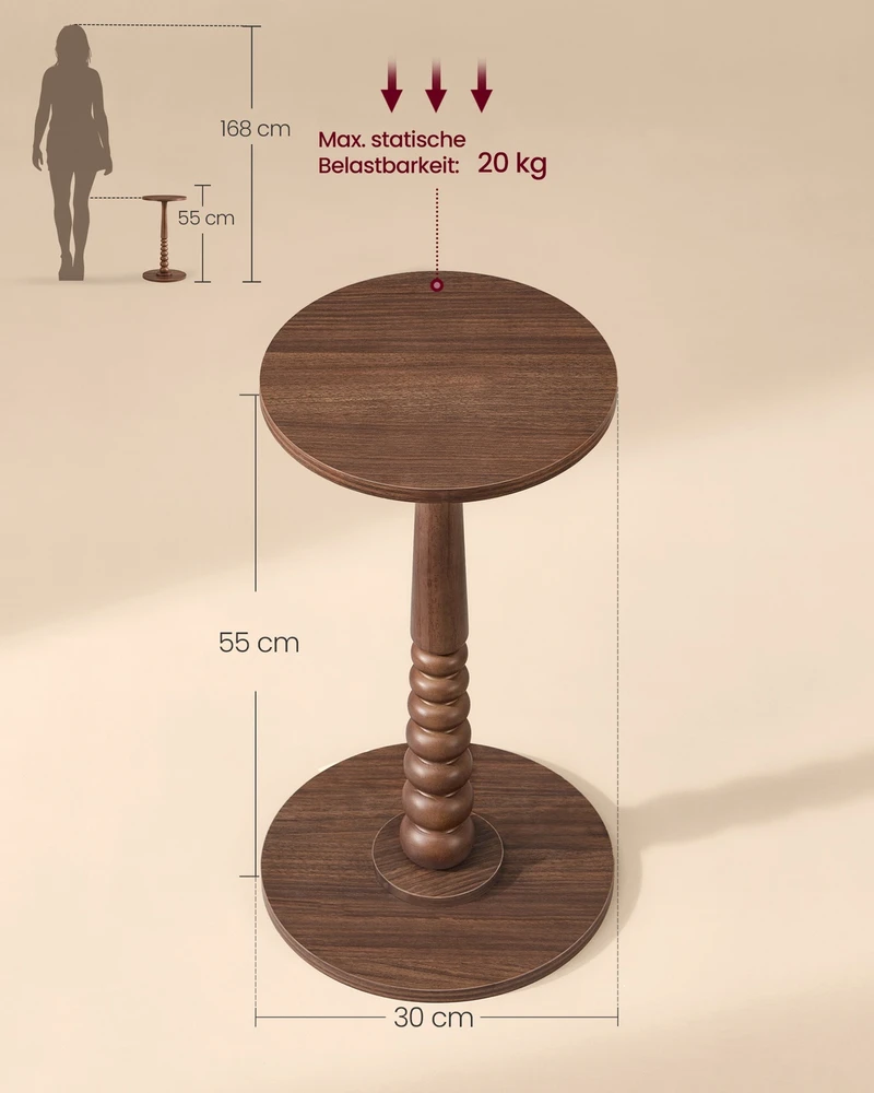 Songmics Kavos staliukas Ø30 × 55 cm