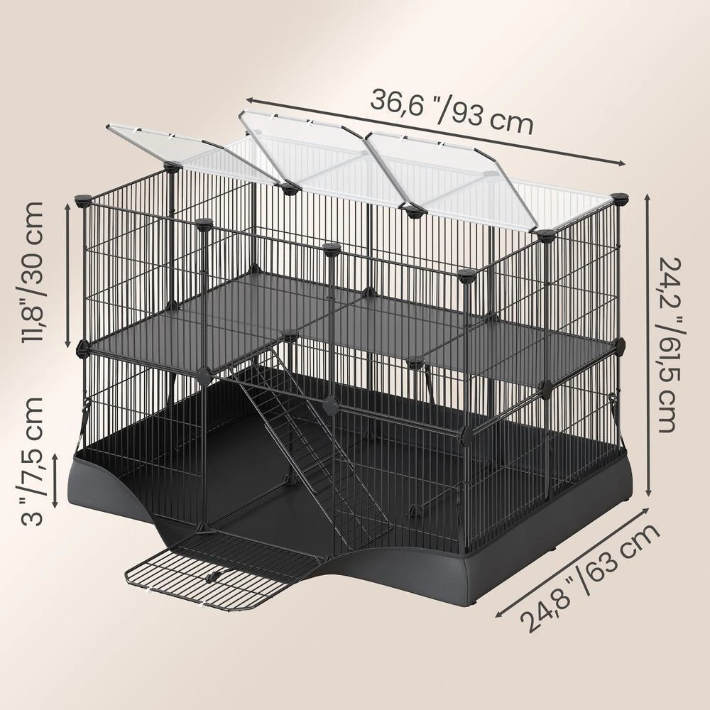 Songmics Mažų gyvūnų aptvaras 93 x 63 x 61.5 cm