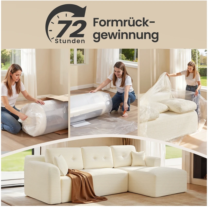 Songmics Kampinė modulinė sofa 244 cm