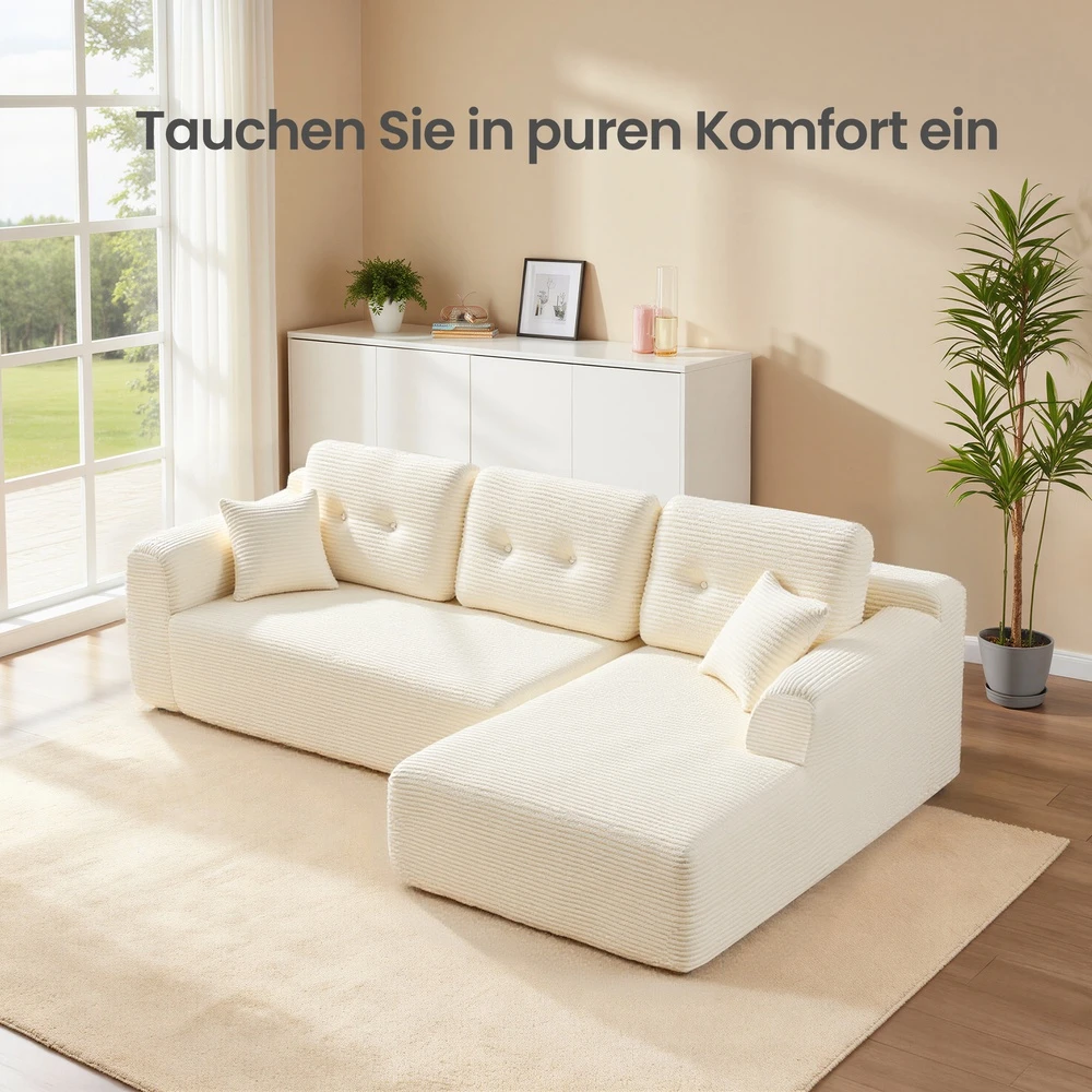 Songmics Kampinė sofa 244 cm